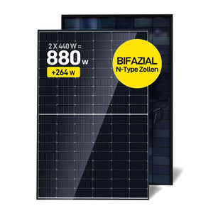 Ergofino 440W Bifazialer Glas-Glas Solarmodule