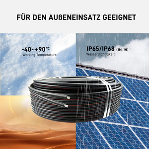 Solarkabel H1Z2Z2-K Verlängerungskabel für Solarmodule