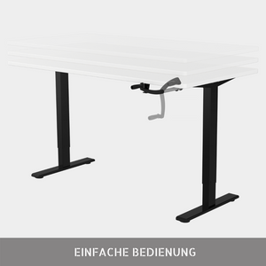Ergofino Höhenverstellbares Schreibtischgestell MT2, einfache Bedienung mit Griff